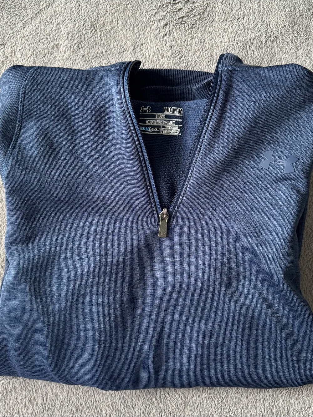 Under Armour Men's Navy Blue Quarter-Zip Cardigan Sweater